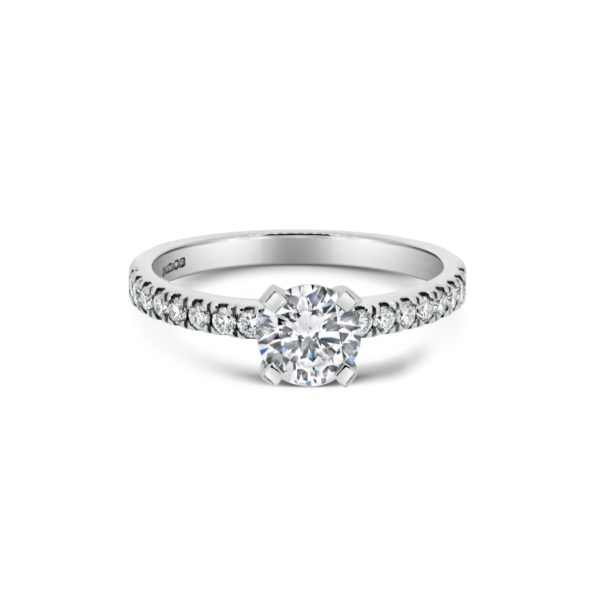 Adina Round Cut Diamond Microset Engagement Ring