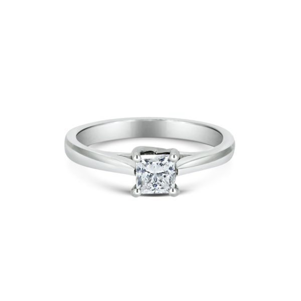 Anna Princess Cut Diamond Solitaire Engagement Ring