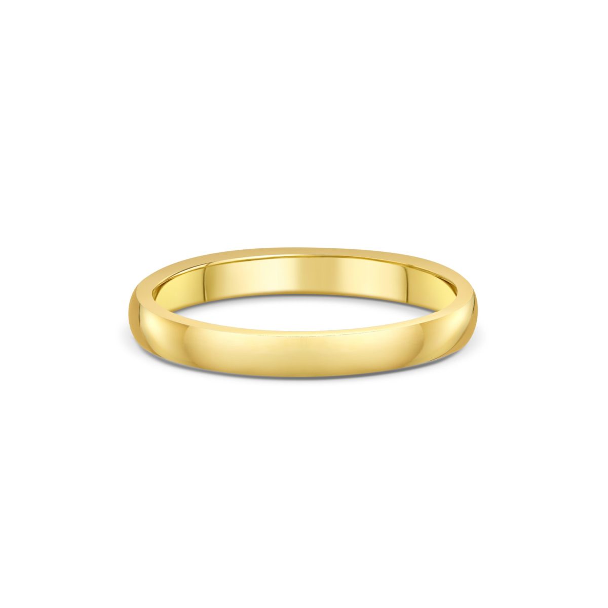 Classic court wedding band, 18ct yellow gold, 2.5mm wide - Alan Bick ...