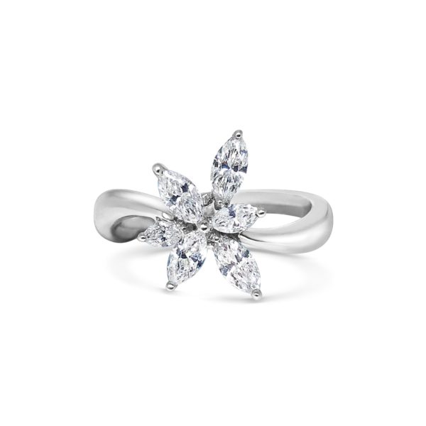 Avery Marquise Cut Diamond Twist Engagement Ring