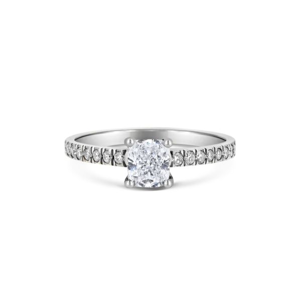 Adina Cushion Cut Diamond Microset Engagement Ring