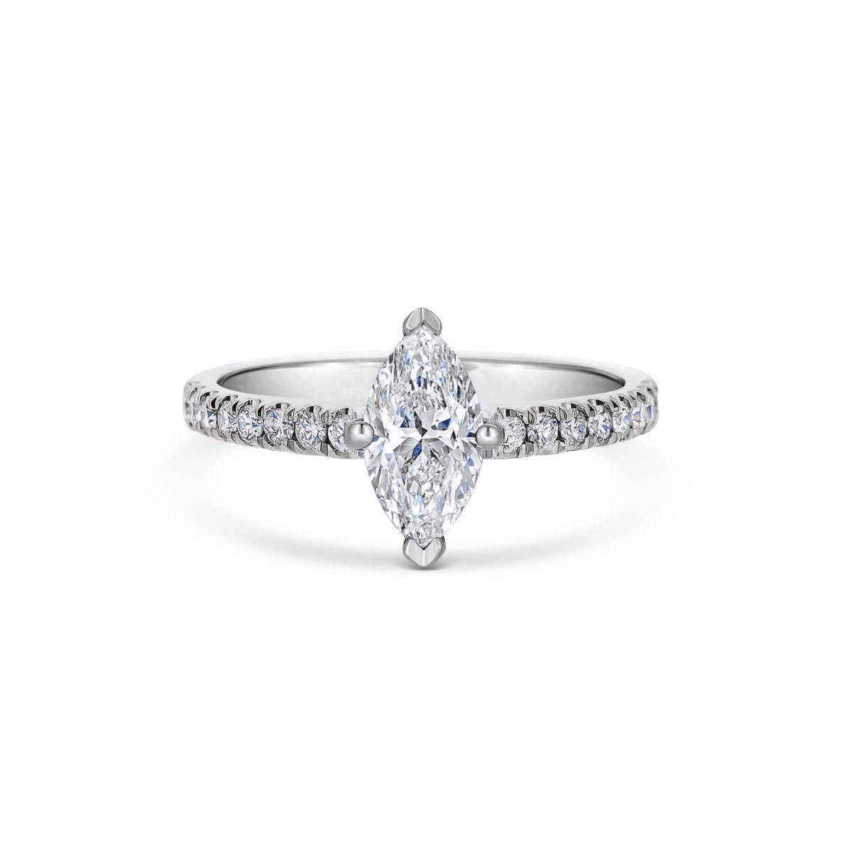 Adina Marquise Cut Diamond Microset Engagement Ring