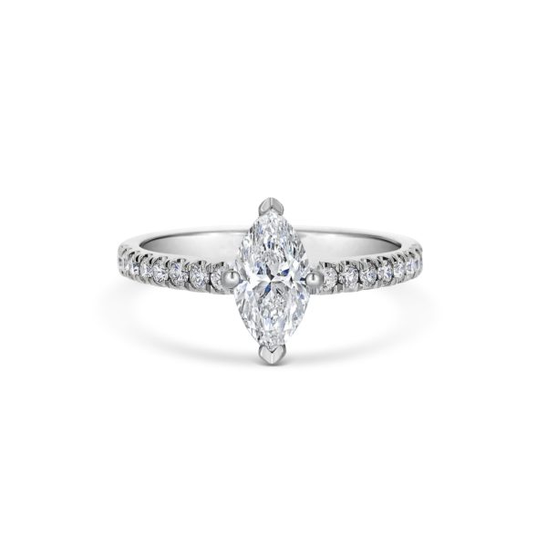 Adina Marquise Cut Diamond Microset Engagement Ring