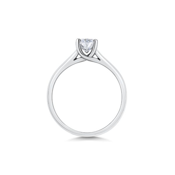 Anna Oval Cut Diamond Solitaire Engagement Ring Side View