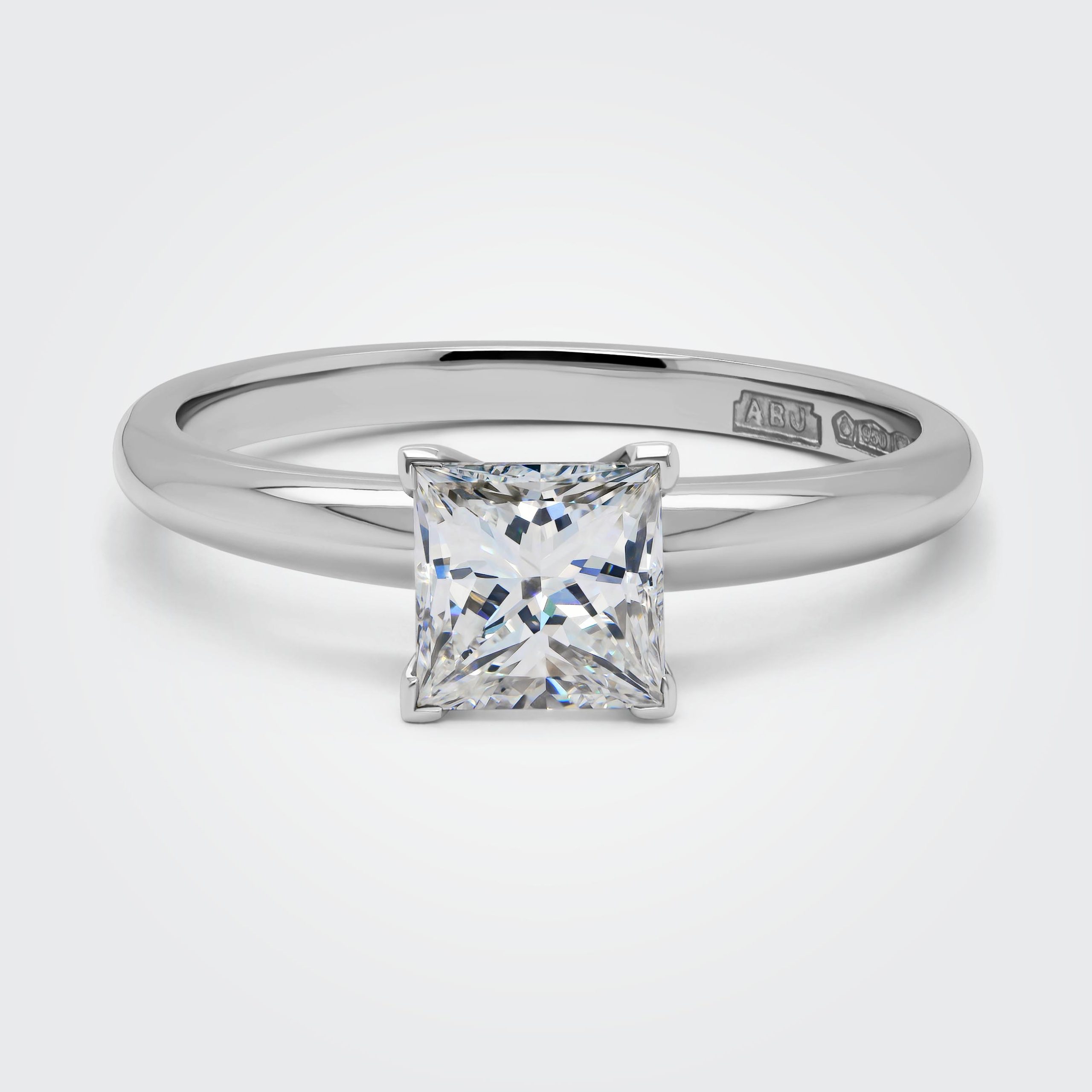 Cruz Princess Cut Diamond Solitaire Engagement Ring