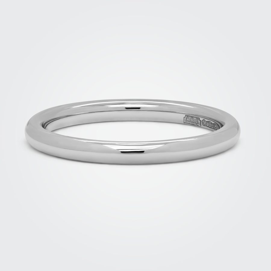thumbnail image 2 of Platinum Wedding Ring – High Polish Court Shape Band UK Hallmarked 950 2 of 5