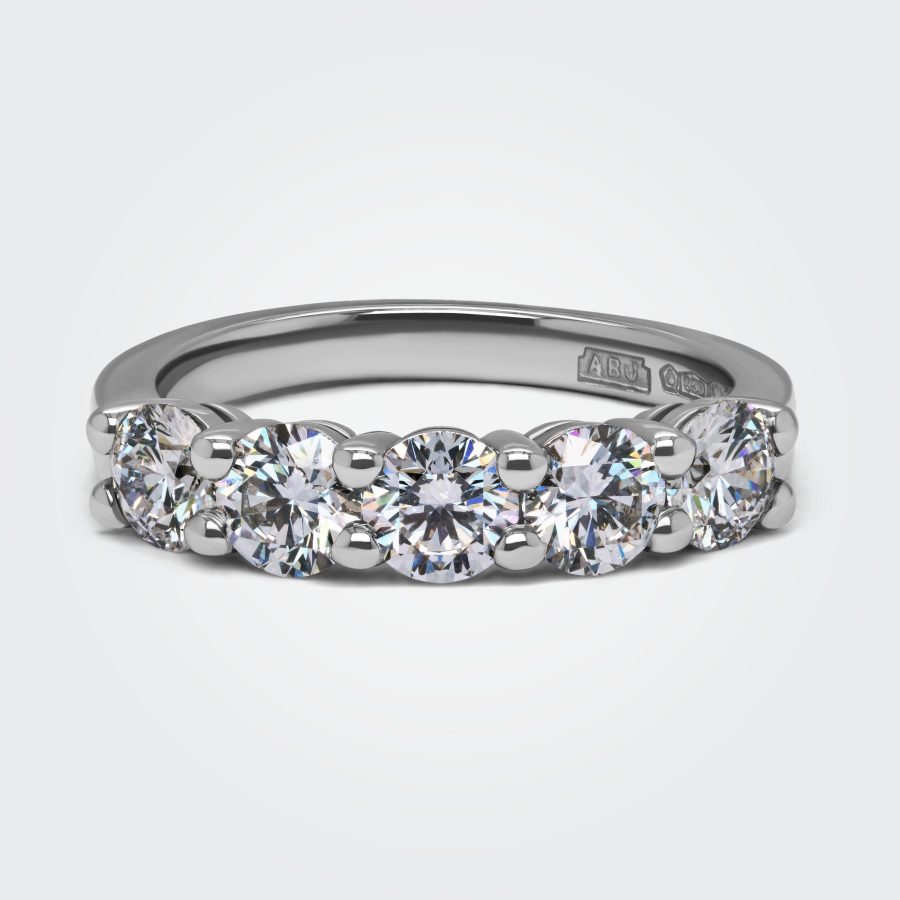 Claudette_Round_Diamond_5_Stone__Eternity_1.50ct_WG