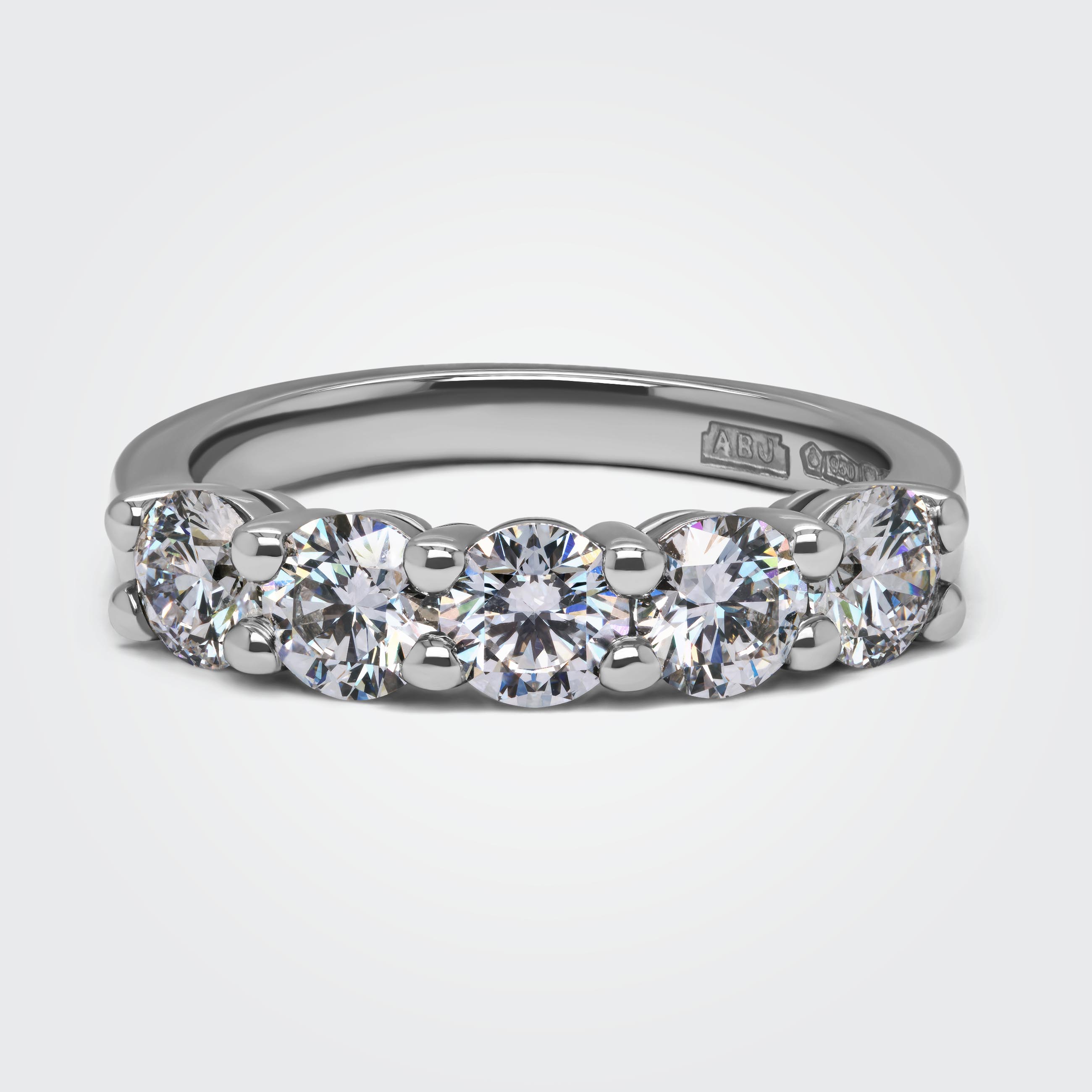 Claudette_Round_Diamond_5_Stone__Eternity_1.50ct_WG