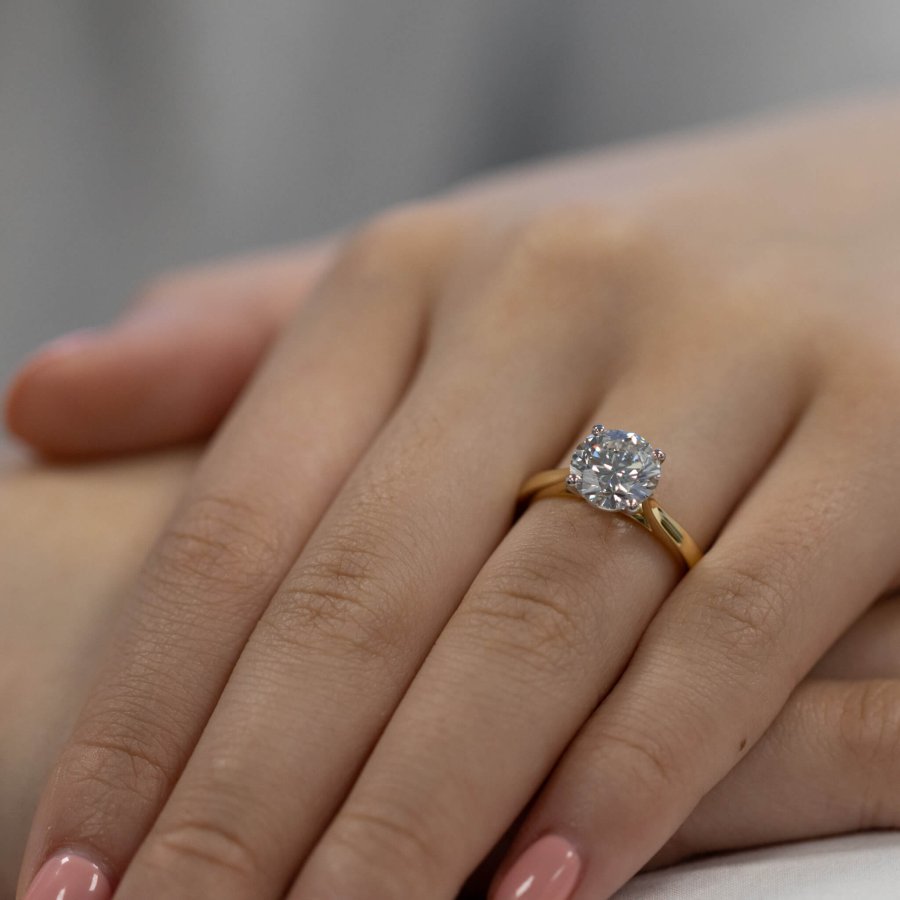 Kitty Brilliant Round Cut Diamond Solitaire Engagement Ring