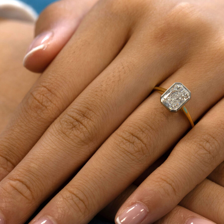 2.00ct Yasmin Radiant Lab-Grown Diamond Gold Engagement Ring