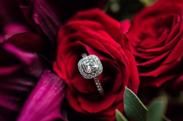 Calista Cushion Diamond Rubover Set Halo Milgrain Engagement Ring ...