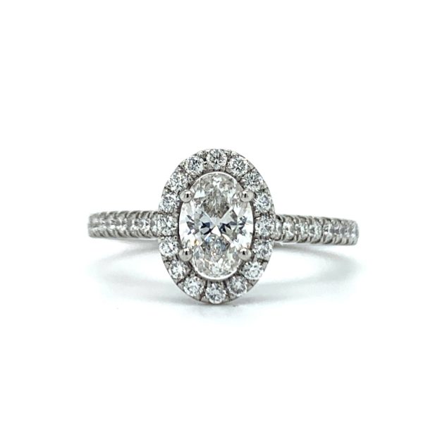 Alise Oval Halo Diamond Engagement Ring