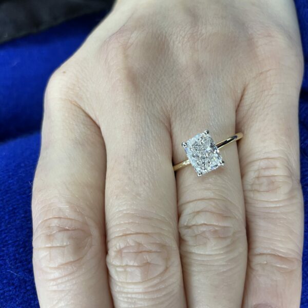 Lea Cushion Cut Diamond Engagement Ring Front